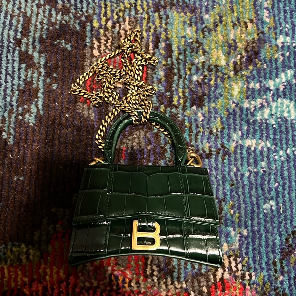 Authentic Balenciaga Mini Hourglasss Top Handle Bag